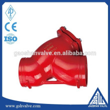 ductile cast iron grooved strainer